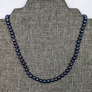 REAL - 6mm Black Pearl Necklace